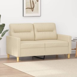 2-osobowa sofa, kremowa, 120 cm, tapicerowana tkaniną Lumarko!