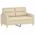 2-osobowa sofa, kremowa, 120 cm, tapicerowana tkaniną Lumarko!