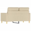 2-osobowa sofa, kremowa, 120 cm, tapicerowana tkaniną Lumarko!