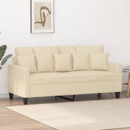 2-osobowa sofa, kremowa, 140 cm, tapicerowana tkaniną Lumarko!