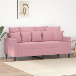 Sofa 2-osobowa, różowy, 140 cm, tapicerowana aksamitem Lumarko!