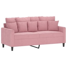 Sofa 2-osobowa, różowy, 140 cm, tapicerowana aksamitem Lumarko!