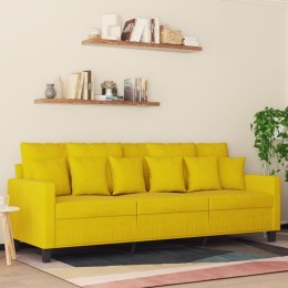 Sofa 3-osobowa, żółty, 180 cm, tapicerowana aksamitem Lumarko!