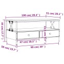 Stolik kawowy, czarny 100x51x45 cm, materiał drewnopochodny Lumarko!