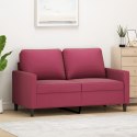 Sofa 2-osobowa, winna czerwień, 120 cm, tapicerowana aksamitem Lumarko!