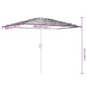 Parasol ogrodowy na stalowym słupku, zielony, 300x200x250 cm Lumarko!