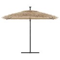 Parasol ogrodowy z LED, stalowy słupek, brązowy, 290x290x238 cm Lumarko!