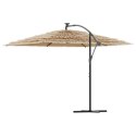 Parasol ogrodowy z LED, stalowy słupek, brązowy, 290x290x238 cm Lumarko!