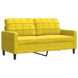 Sofa 2-osobowa, żółta, 140 cm, tapicerowana aksamitem Lumarko!