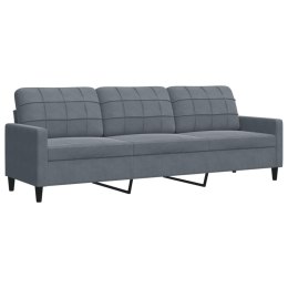 Sofa 3-osobowa, ciemnoszara, 210 cm, obita aksamitem Lumarko!