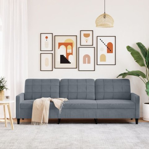 Sofa 3-osobowa, ciemnoszara, 210 cm, obita aksamitem Lumarko!