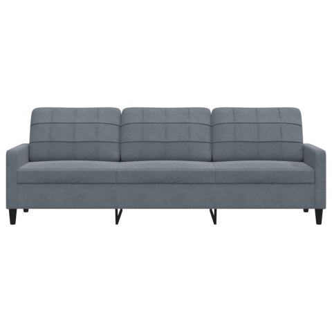 Sofa 3-osobowa, ciemnoszara, 210 cm, obita aksamitem Lumarko!