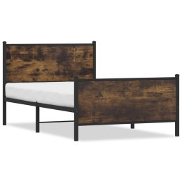 Rama łóżka z wezgłowiem i zanóżkiem, przydymiony dąb 100x190 cm Lumarko!