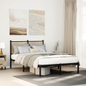 Metalowa rama łóżka z wezgłowiem, dąb sonoma, 120x200 cm Lumarko!