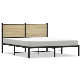 Metalowa rama łóżka z wezgłowiem, dąb sonoma, 140x190 cm Lumarko!