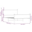 Metalowa rama łóżka z wezgłowiem i zanóżkiem 120x190 cm Lumarko!