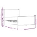 Metalowa rama łóżka z wezgłowiem i zanóżkiem 90x190 cm Lumarko!