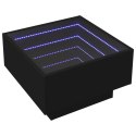 Stolik kawowy z LED, czarny 50x50x30cm, materiał drewnopochodny Lumarko!