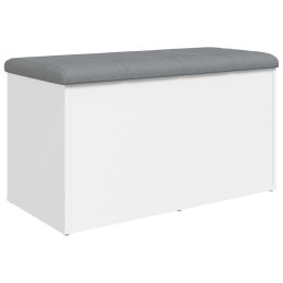 Ławka ze schowkiem, biała, 82x42x45 cm, materiał drewnopochodny Lumarko!