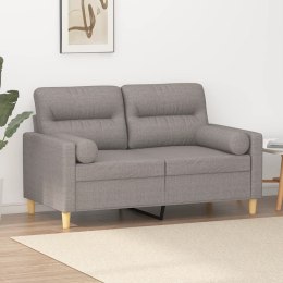 2-osobowa sofa z poduszkami, taupe, 120 cm, tkanina Lumarko!