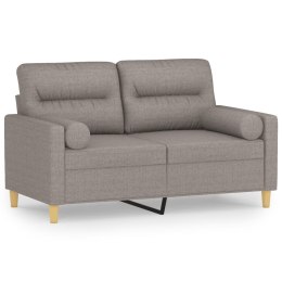 2-osobowa sofa z poduszkami, taupe, 120 cm, tkanina Lumarko!