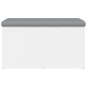 Ławka ze schowkiem, biała, 82x42x45 cm, materiał drewnopochodny Lumarko!