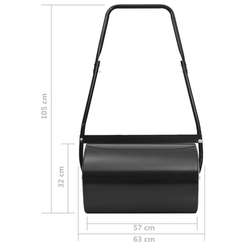 Walec do trawnika, czarny, 63 cm, 50 L Lumarko!
