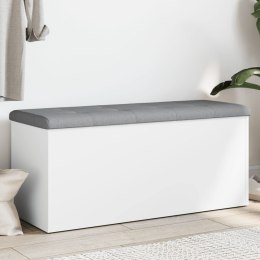 Ławka ze schowkiem, biała, 102x42x45 cm materiał drewnopochodny Lumarko!
