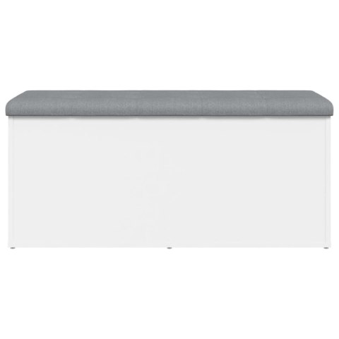 Ławka ze schowkiem, biała, 102x42x45 cm materiał drewnopochodny Lumarko!