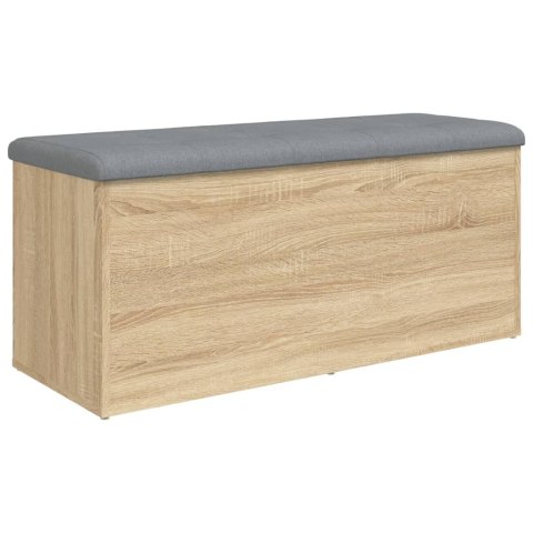 VidaXL Ławka ze schowkiem Sonoma Oak 102x42x45 cm Drewno konstrukcyjne