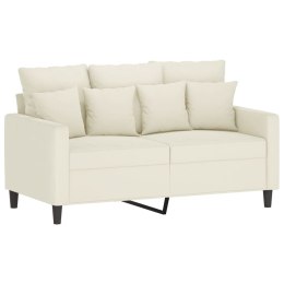 Sofa 2-osobowa, kremowy, 120 cm, tapicerowana aksamitem Lumarko!