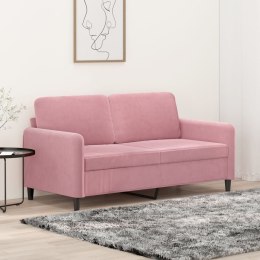 Sofa 2-osobowa, różowy, 140 cm, tapicerowana aksamitem Lumarko!