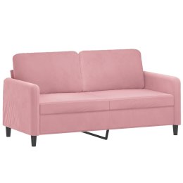 Sofa 2-osobowa, różowy, 140 cm, tapicerowana aksamitem Lumarko!