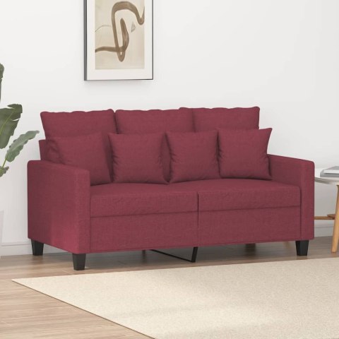 Sofa 2-osobowa, winna czerwień, 120 cm, tapicerowana tkaniną Lumarko!