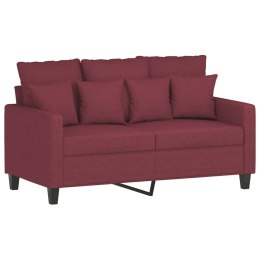 Sofa 2-osobowa, winna czerwień, 120 cm, tapicerowana tkaniną Lumarko!