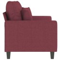 Sofa 2-osobowa, winna czerwień, 120 cm, tapicerowana tkaniną Lumarko!