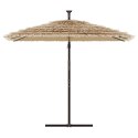 Parasol ogrodowy z LED, stalowy słupek, brązowy, 246x246x230 cm Lumarko!