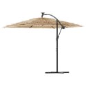 Parasol ogrodowy z LED, stalowy słupek, brązowy, 246x246x230 cm Lumarko!