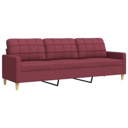 Sofa 3-osobowa, winna czerwień, 210 cm,tapicerowana tkaniną Lumarko!