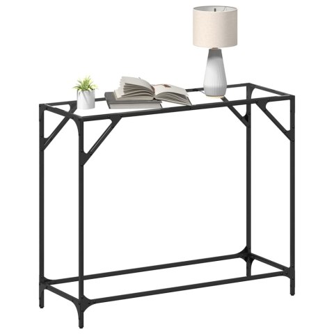 Stolik konsolowy z przezroczystym, szklanym blatem, 98x35x81 cm Lumarko!