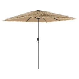 Parasol ogrodowy z LED, stalowy słupek, brązowy, 248x248x248 cm Lumarko!