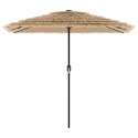 Parasol ogrodowy z LED, stalowy słupek, brązowy, 248x248x248 cm Lumarko!