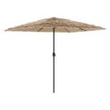 Parasol ogrodowy z LED, stalowy słupek, brązowy, 248x248x248 cm Lumarko!