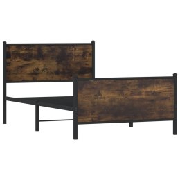 Rama łóżka z wezgłowiem i zanóżkiem, przydymiony dąb 100x200 cm Lumarko!