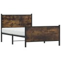 Rama łóżka z wezgłowiem i zanóżkiem, przydymiony dąb 100x200 cm Lumarko!