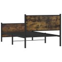 Rama łóżka z wezgłowiem i zanóżkiem, przydymiony dąb 100x200 cm Lumarko!