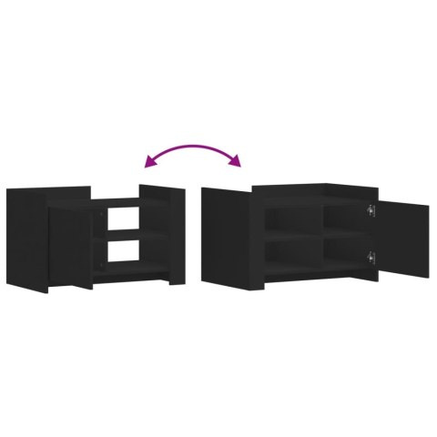 Stolik kawowy, czarny, 80x50x50 cm, materiał drewnopochodny Lumarko!