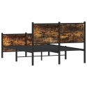 Rama łóżka z wezgłowiem i zanóżkiem, przydymiony dąb 120x190 cm Lumarko!
