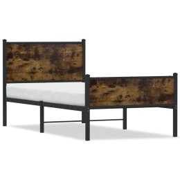 Rama łóżka z wezgłowiem i zanóżkiem, przydymiony dąb 90x200 cm Lumarko!