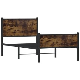 Rama łóżka z wezgłowiem i zanóżkiem, przydymiony dąb 90x200 cm Lumarko!